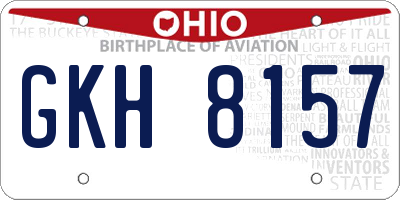 OH license plate GKH8157