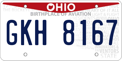 OH license plate GKH8167