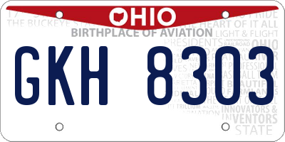 OH license plate GKH8303