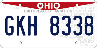 OH license plate GKH8338