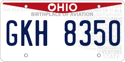 OH license plate GKH8350