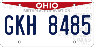 OH license plate GKH8485