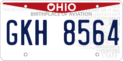 OH license plate GKH8564