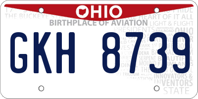 OH license plate GKH8739