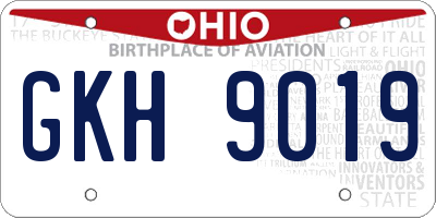 OH license plate GKH9019