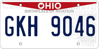 OH license plate GKH9046