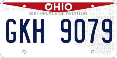 OH license plate GKH9079