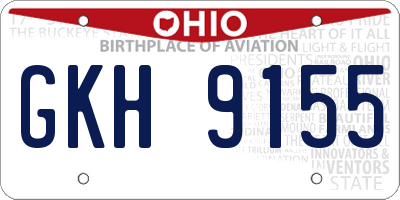 OH license plate GKH9155