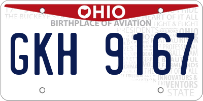 OH license plate GKH9167