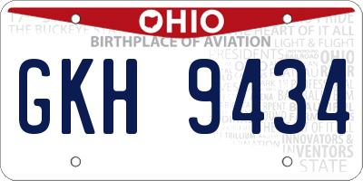 OH license plate GKH9434