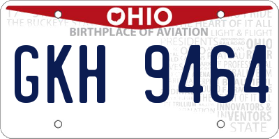OH license plate GKH9464