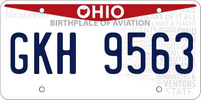 OH license plate GKH9563