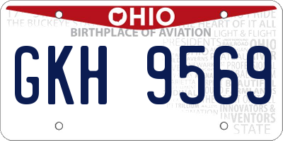 OH license plate GKH9569