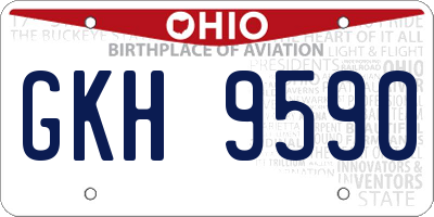 OH license plate GKH9590