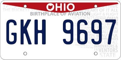 OH license plate GKH9697