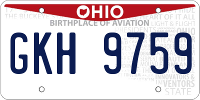 OH license plate GKH9759