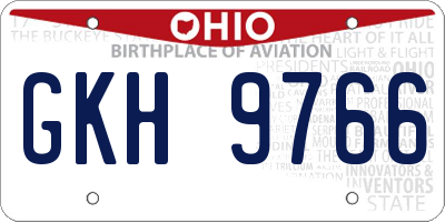 OH license plate GKH9766