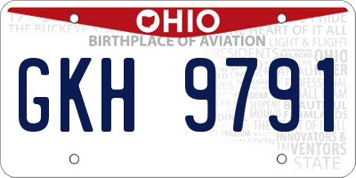 OH license plate GKH9791