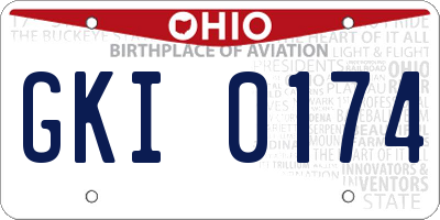 OH license plate GKI0174