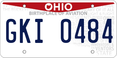 OH license plate GKI0484