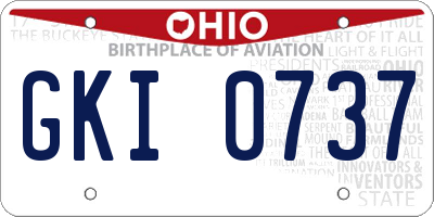 OH license plate GKI0737