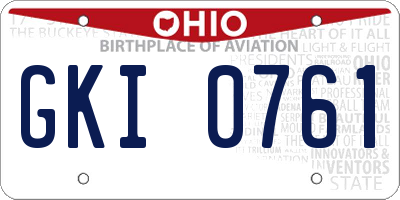 OH license plate GKI0761