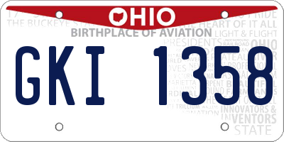 OH license plate GKI1358