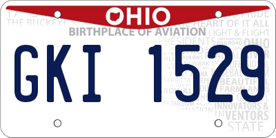 OH license plate GKI1529