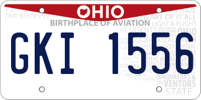 OH license plate GKI1556