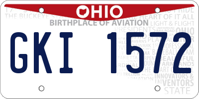 OH license plate GKI1572