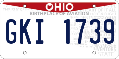 OH license plate GKI1739