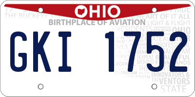 OH license plate GKI1752