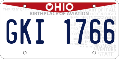 OH license plate GKI1766