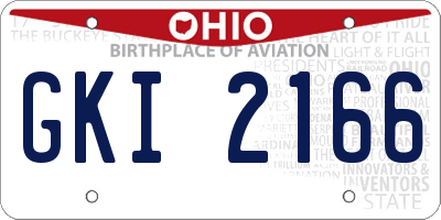 OH license plate GKI2166