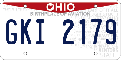 OH license plate GKI2179