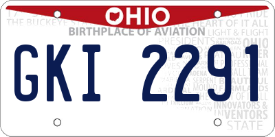 OH license plate GKI2291