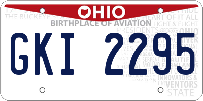 OH license plate GKI2295