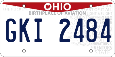 OH license plate GKI2484