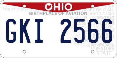 OH license plate GKI2566