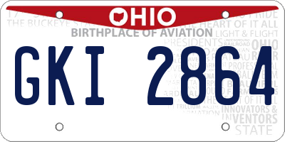 OH license plate GKI2864