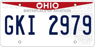 OH license plate GKI2979