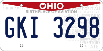 OH license plate GKI3298