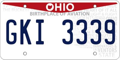 OH license plate GKI3339