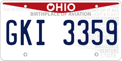 OH license plate GKI3359
