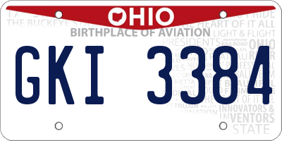 OH license plate GKI3384