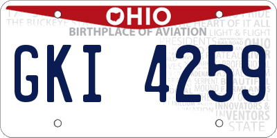 OH license plate GKI4259