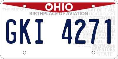 OH license plate GKI4271