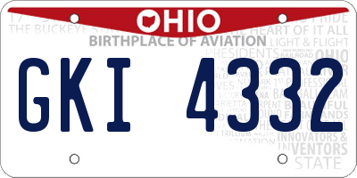OH license plate GKI4332
