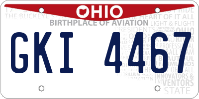 OH license plate GKI4467