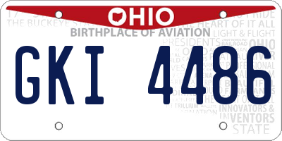 OH license plate GKI4486